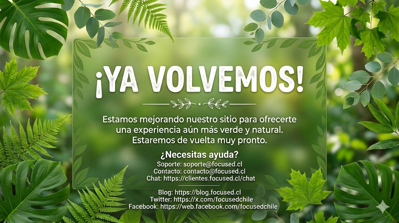 Sitio en mantenimiento - Ya volvemos